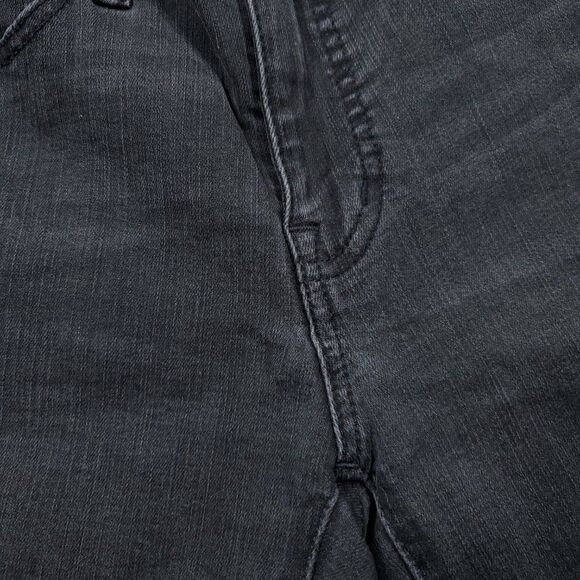 Madewell 9" Mid High Rise Skinny Jeans Ripped Distressed Size 25 Black Sea H2230 - Picture 6 of 13